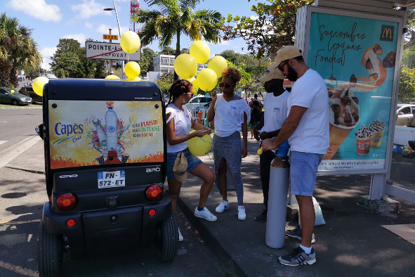 Street marketing à Pointe-à-Pitre en BIP BIP – POUSSE POUSSE Street marketing à Pointe-à-Pitre en BIP BIP - POUSSE POUSSE